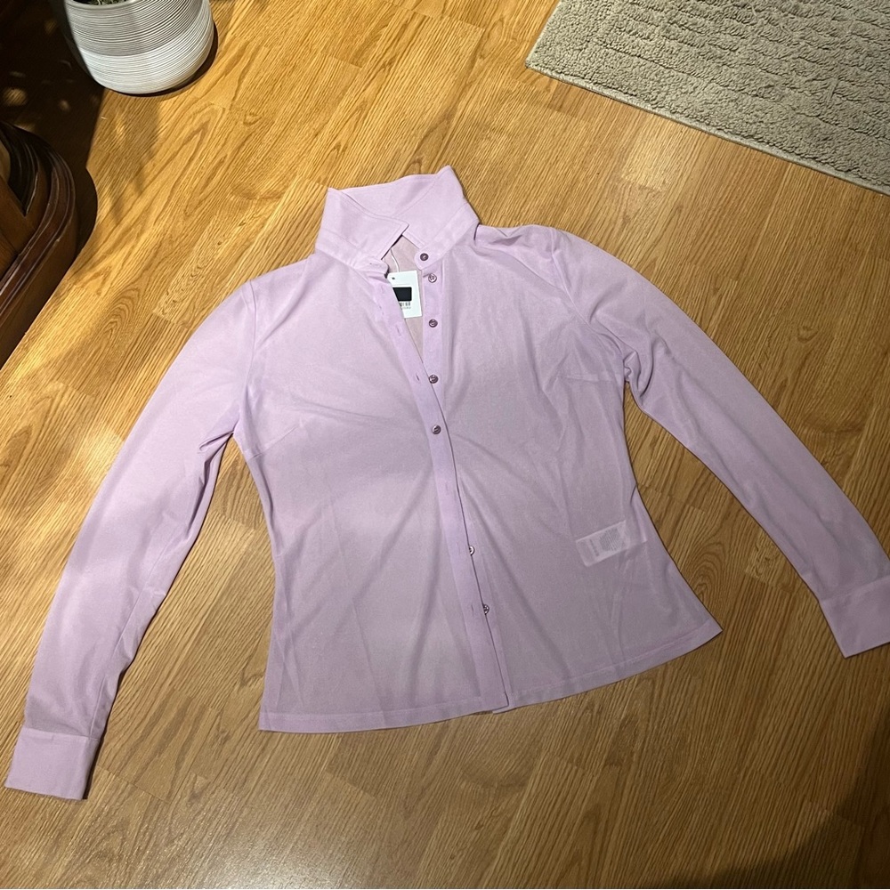 Adika NWT button up lavendar shirt